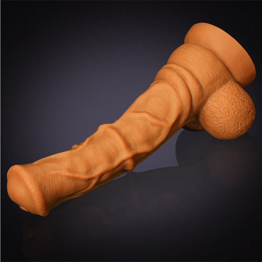 Ultra Big Gold Liquid Silicone Thick Horse Dildo