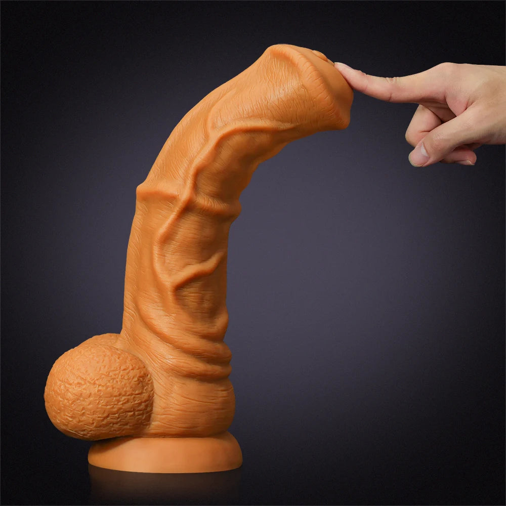 Ultra Big Gold Liquid Silicone Thick Horse Dildo