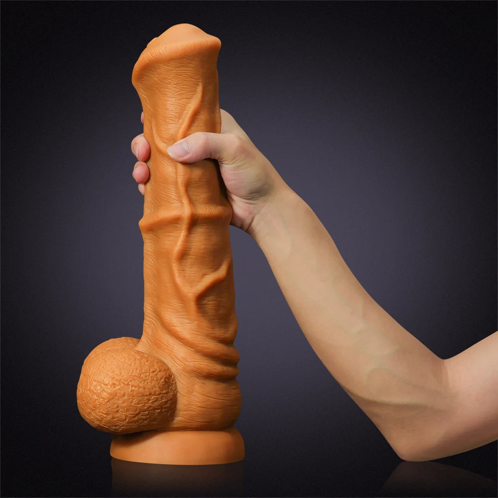 Ultra Big Gold Liquid Silicone Thick Horse Dildo