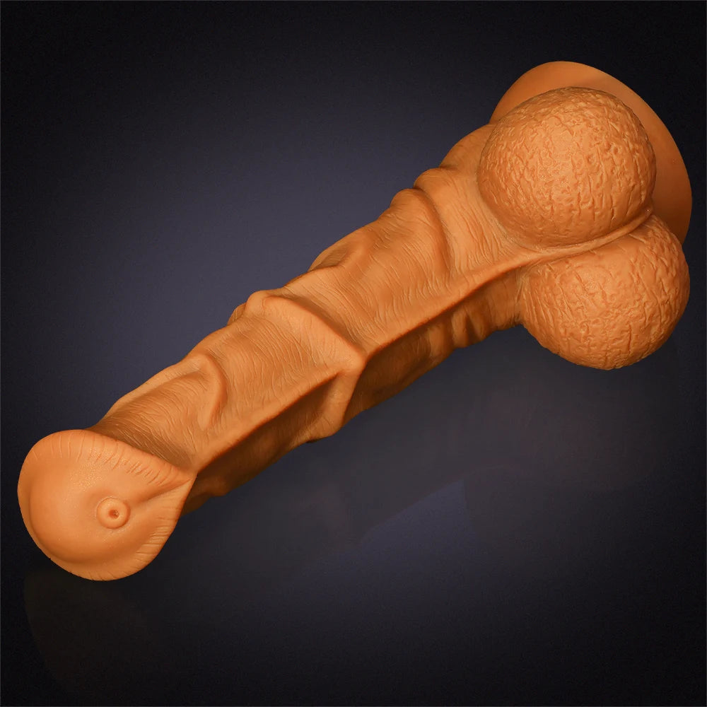 Ultra Big Gold Liquid Silicone Thick Horse Dildo