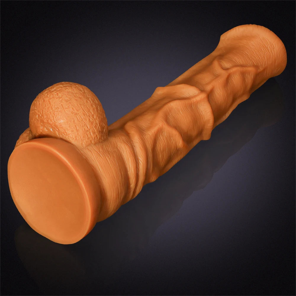 Ultra Big Gold Liquid Silicone Thick Horse Dildo