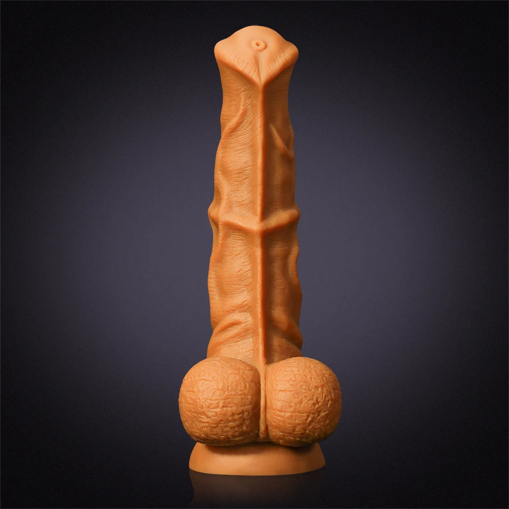 Ultra Big Gold Liquid Silicone Thick Horse Dildo