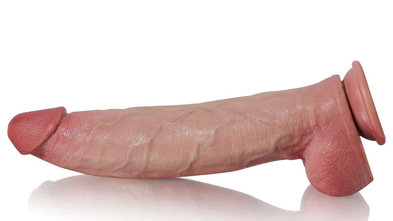 12" Ultra Realistic Silicone Huge Dildo with Flexible Keel