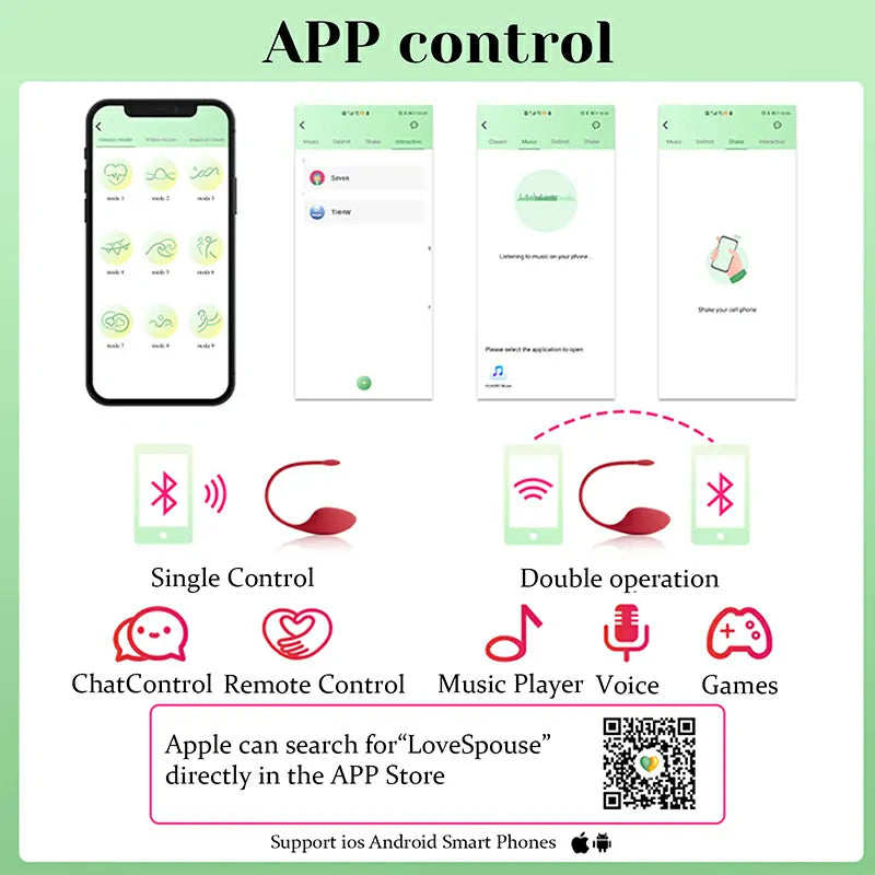 App Controlled Vibrator with 9 Powerful Vibrating Stimulation