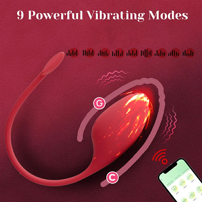 App Controlled Vibrator with 9 Powerful Vibrating Stimulation