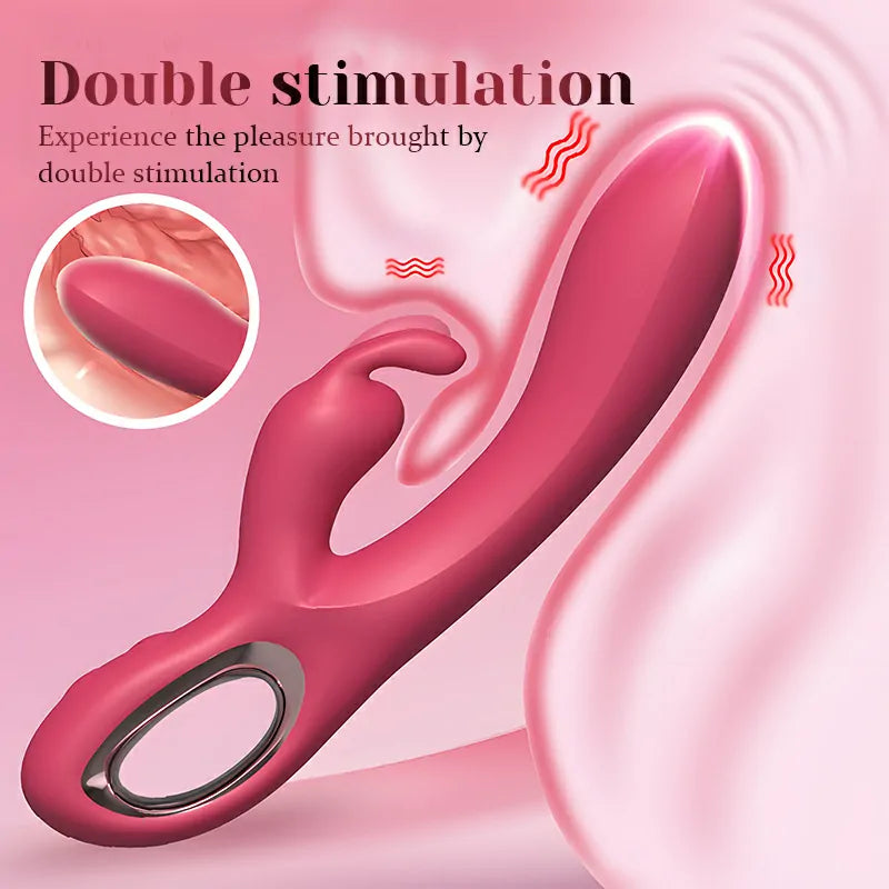 10 Powerful Vibrating Tapping Silicone Rabbit Vibrator