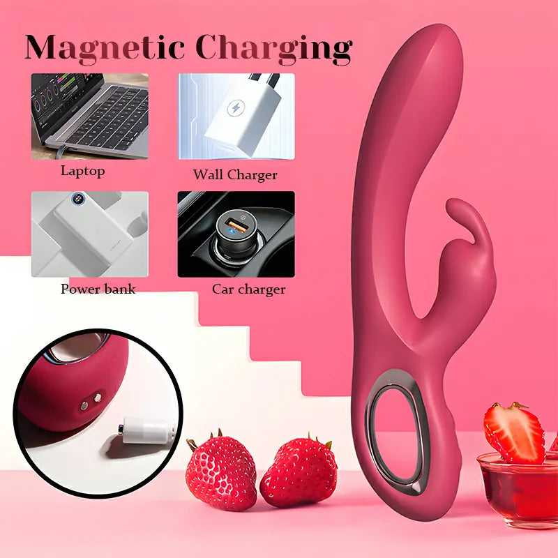10 Powerful Vibrating Tapping Silicone Rabbit Vibrator