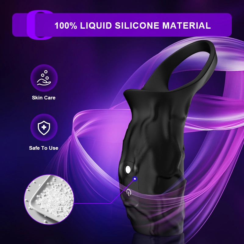 10 Vibration Penis Sleeve with Remote Control and Cock Ring