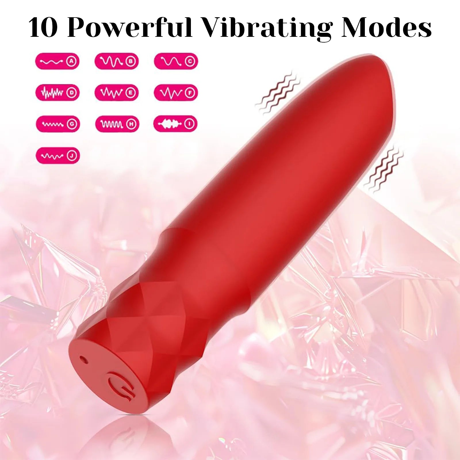 Lipstick Bullet Vibrator 10 Vibration Fast Rechargeable