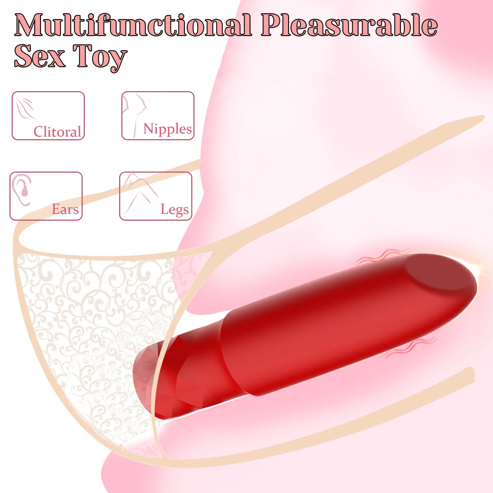 Lipstick Bullet Vibrator 10 Vibration Fast Rechargeable