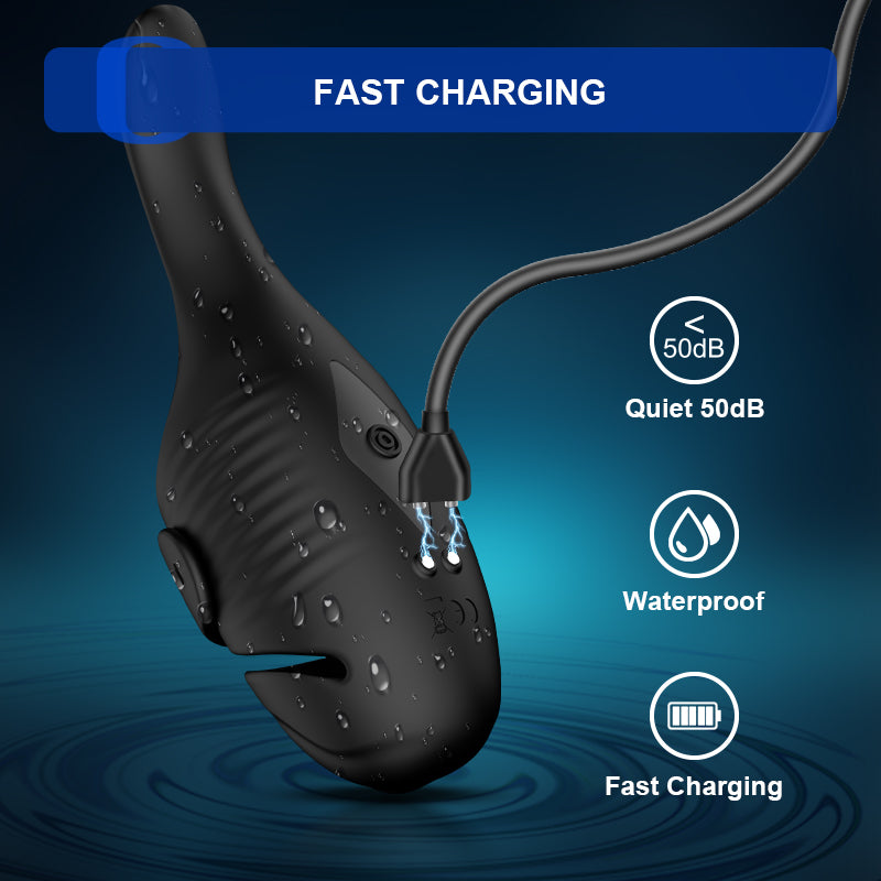 Glans Trainer with Dual Motors 10 Vibration Modes & Adjustable Buckle