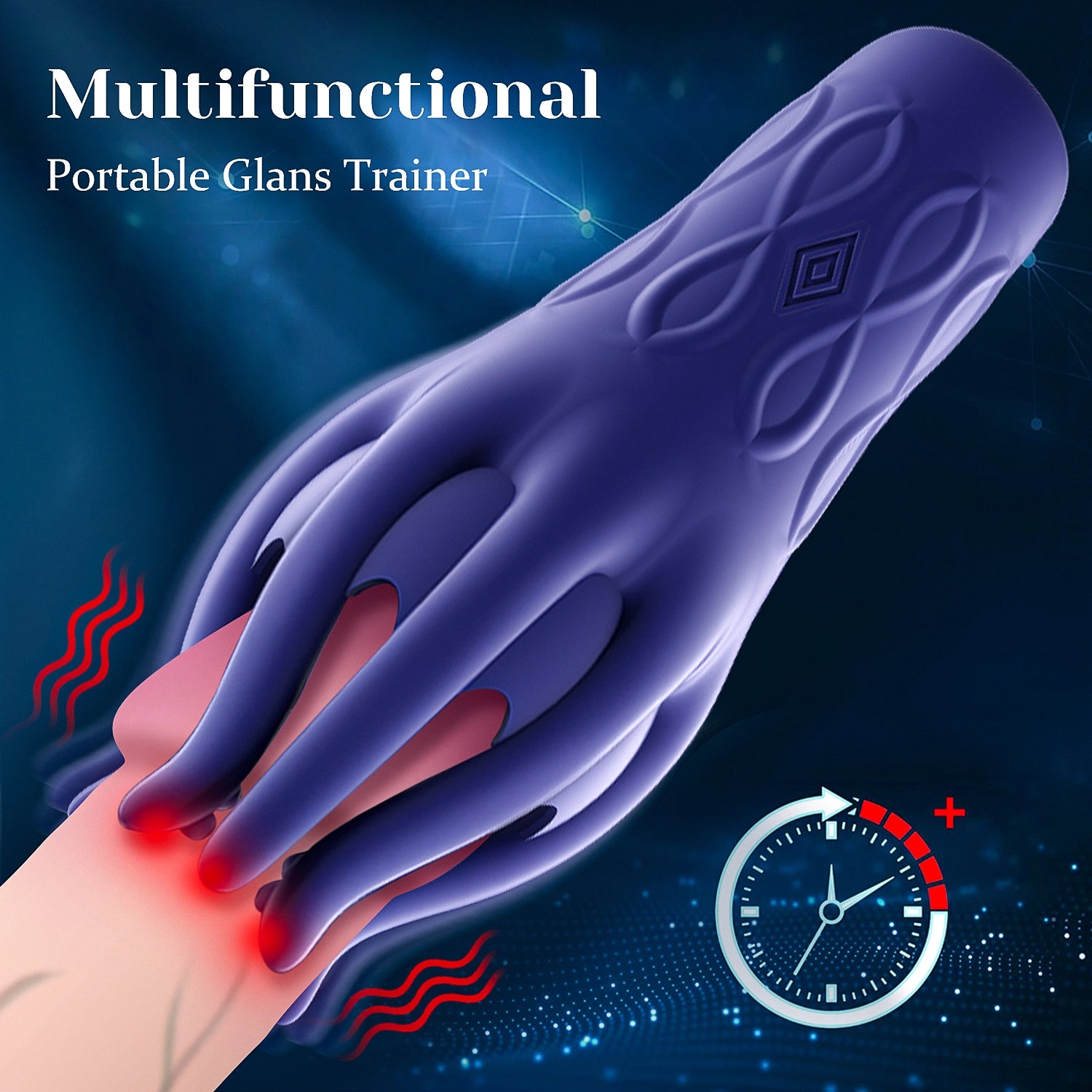 Glans Trainer with 10 Vibration Modes Squid Tentacle Design Stimulator