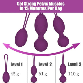 3Pcs Female Silicone Kegel Ball For Tightening