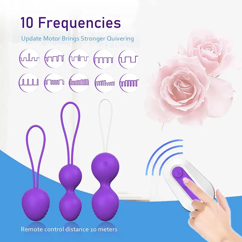 3Pcs Remote Control Vibration Best Kegel Balls For Women