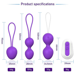 3Pcs Remote Control Vibration Best Kegel Balls For Women