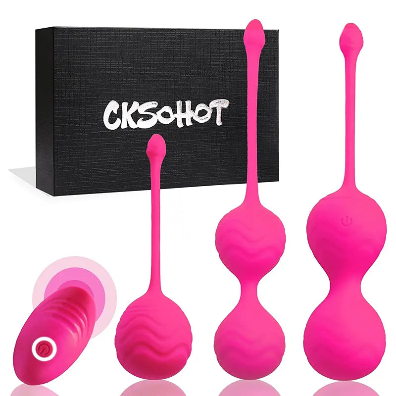 3Pcs Remote Control Woman Silicone Kegel Balls