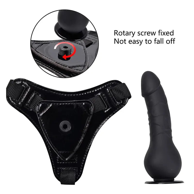 5.5Inch Adjustable Silicone Harness Strap On Dildo