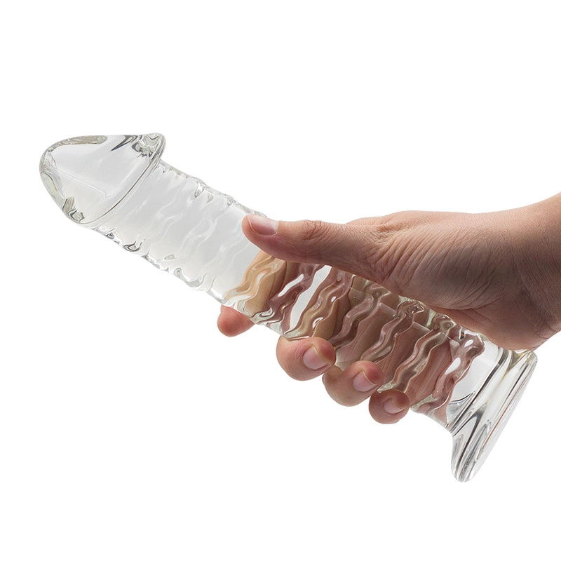 8.85Inch Glass Dildo With Threaded Shaft