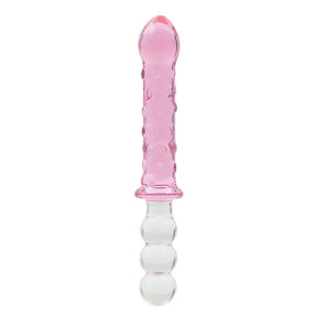 8.98Inch Glass Dildo With Anal Bead Handle