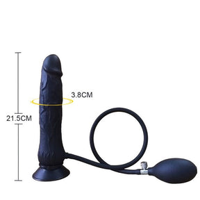8.85Inch Black Inflatable Anal Dildo