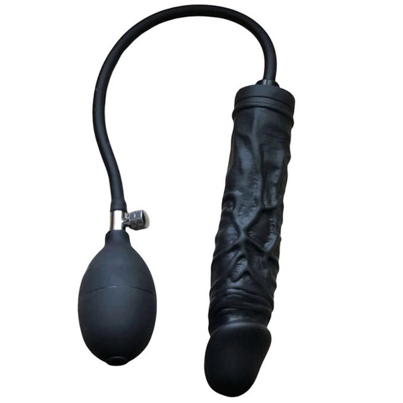 7.87Inch Black Realistic Pump Up Dildo