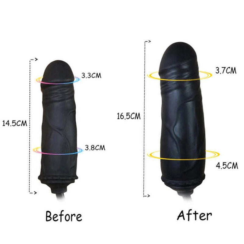 Black Small Inflatable Anal Dildo