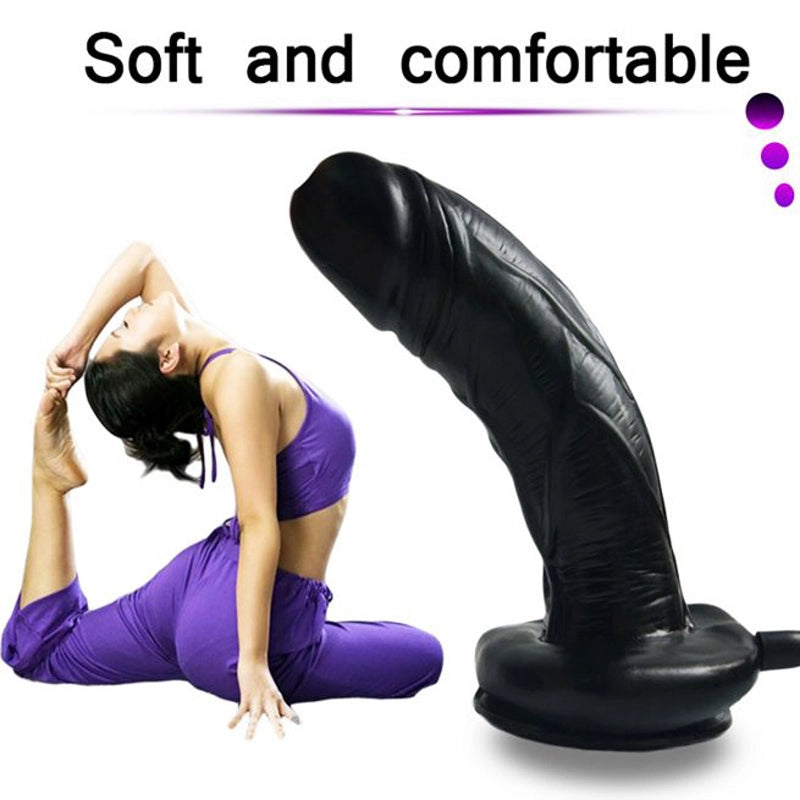 7.08Inch Black Small Inflatable Dildos